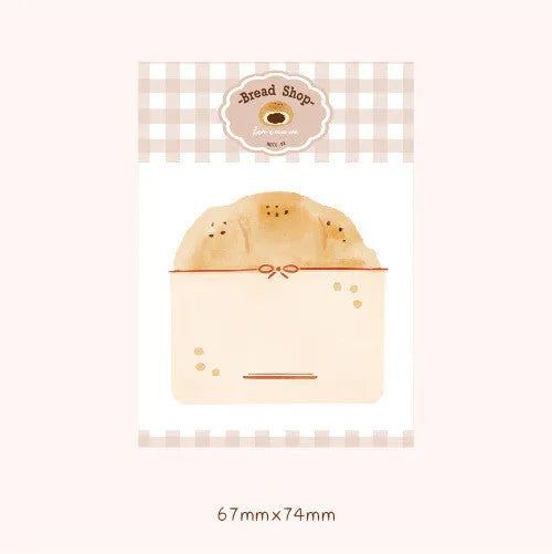 Food Bread Handbook Note Paper notepad showing colour options Bread01, Bread02, Tomato, Yogurt