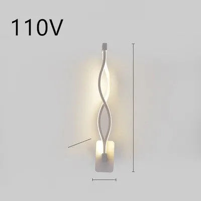 Nordic style LED wall lamp with a silicone shade mounted on a bedroom wall