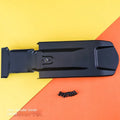 Carbon fibre lengthened rear mudguard and tail fender for a light bee electric off-road bicycle.