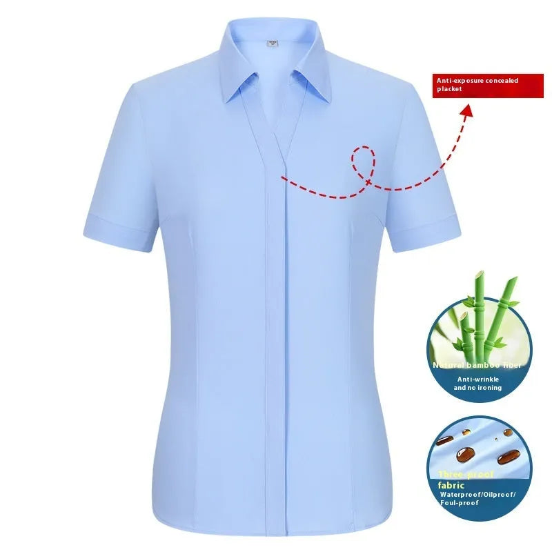 Men's slim fit bamboo fibre business shirt with square collar in solid colour