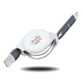 3-in-1 telescopic charging cable extended to 120cm with titanium alloy connectors