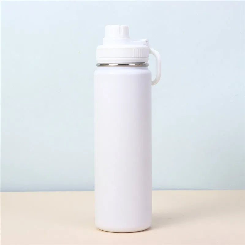 Dopamine colour scheme 710ml stainless steel insulated fitness yoga water bottle with rope