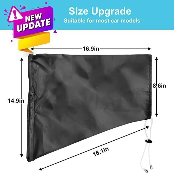 Grey waterproof drawstring cover for new energy vehicle charging point measuring 28x45x16cm