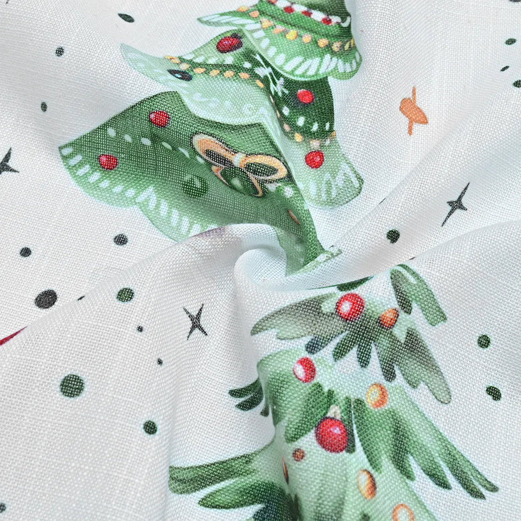 Christmas Forest pattern punching curtain with polyester fabric in various size options
