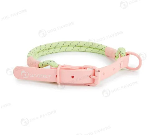 PVC solid colour dog leash with hand holding rope in dark red or taoyao green, 120cm length