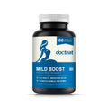 Dietary supplement bottle containing 60 capsules with probiotic blend, turmeric, moringa, and botanical extracts