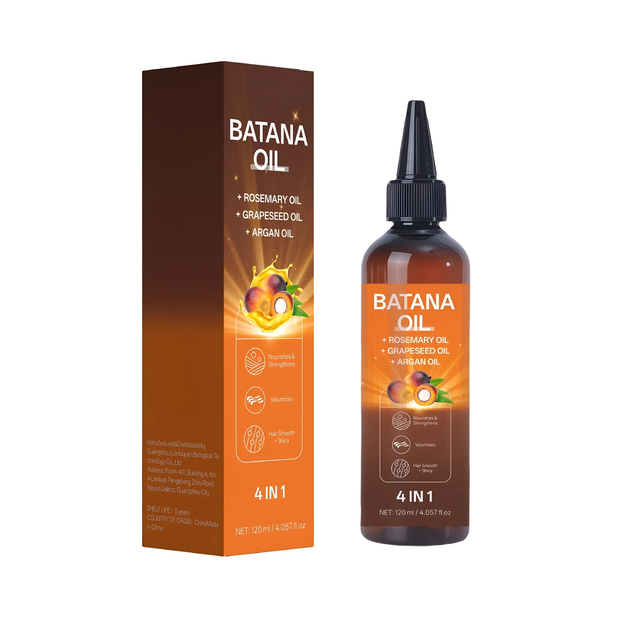 Batana styling cream treatment oil in 40x40x159mm container for moisturising and anti-fracture hair care