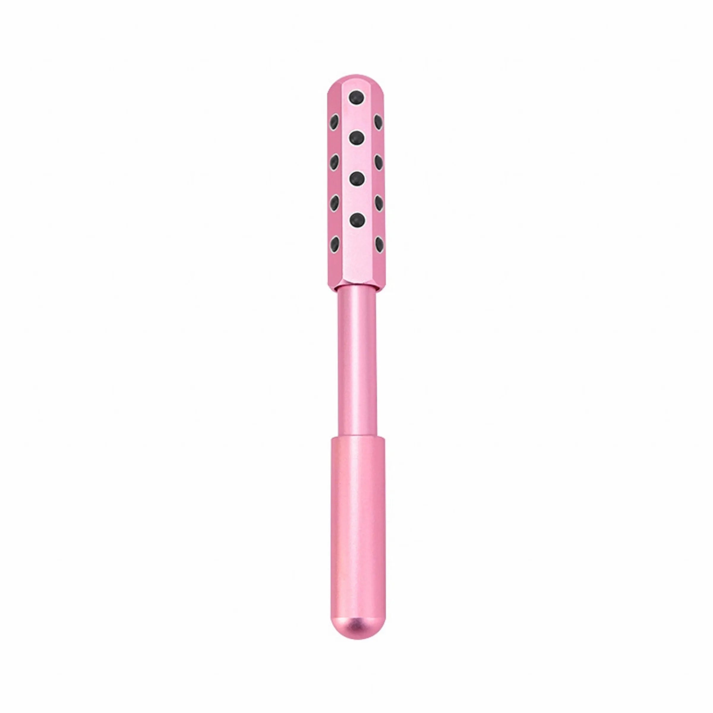 Purple germanium particles facial massage roller with 24 beads for eye area contouring