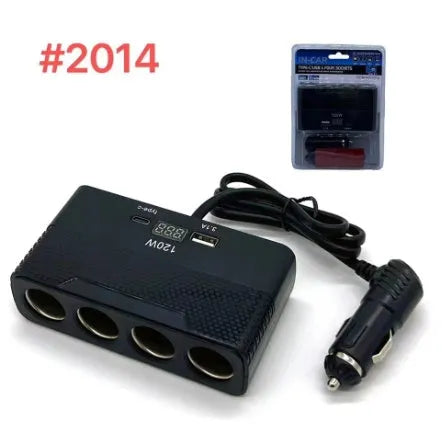 Black plastic car high-power 120W converter charger for vehicle fast charging