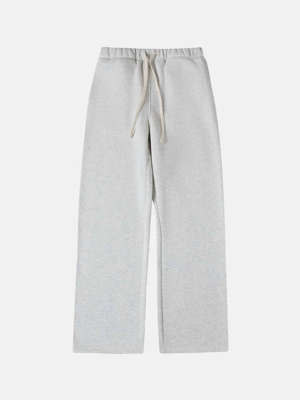 Men's fleece-lined sweatpants with elastic drawstring waist in loose fit design