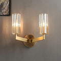Copper wall lamp with modern minimalist design showing single head configuration