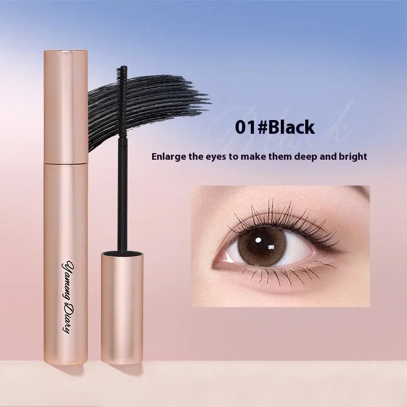 Long Curling Long-lasting Setting Mascara tube in black packaging, shown alongside brown shade option.