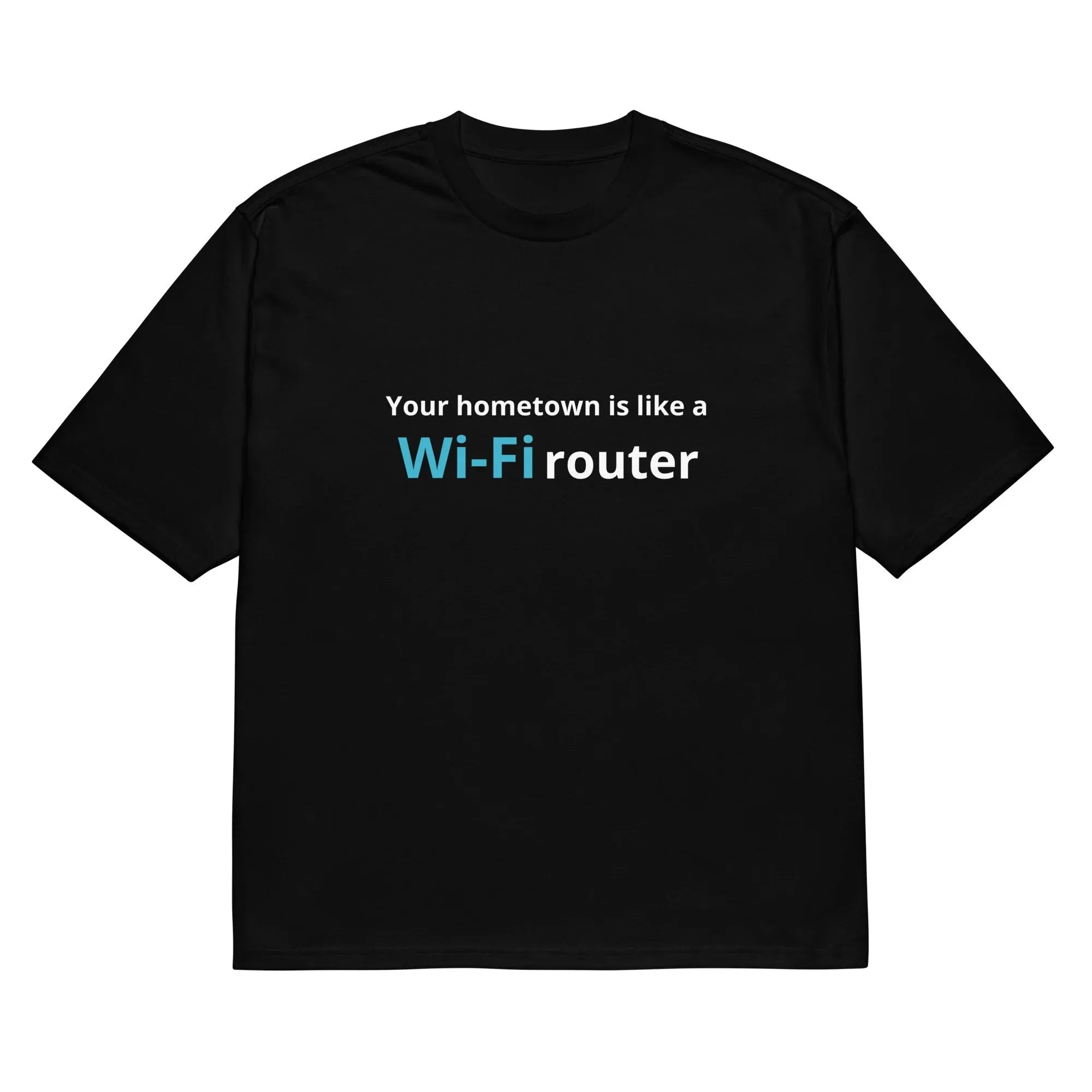 Black men's T-shirt with a 3D cartoon pattern, featuring a round neck and short sleeves.