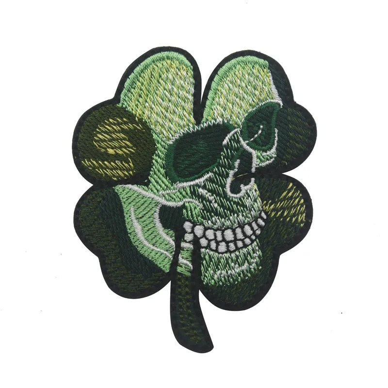 Embroidered fabric badge with hook and loop backing in various colour designs for industrial textile use