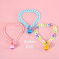 Adjustable plastic pet collar in macaron candy colours of blue, pink and mixed for cats and small dogs.