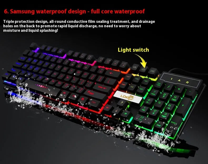 Glowing coiled USB cable with aviator connector for mechanical gaming keyboards