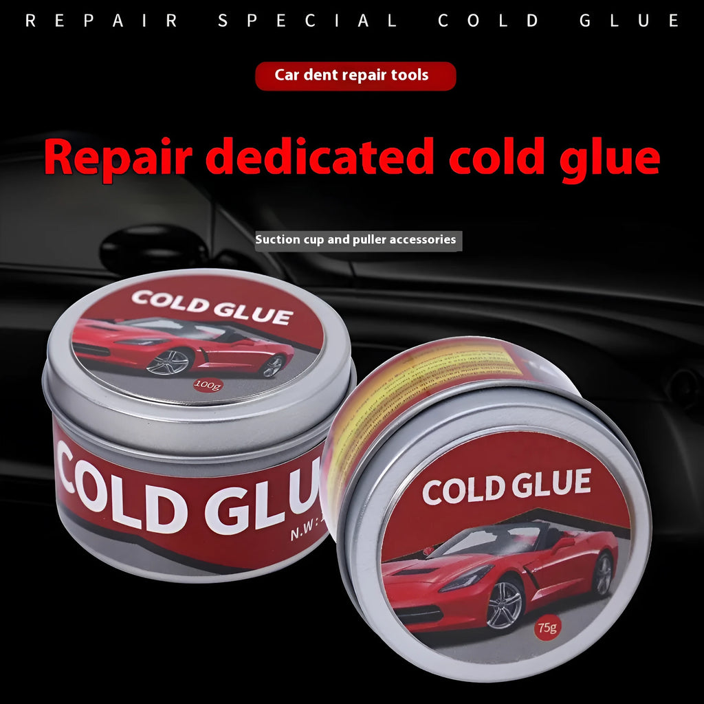Automobile depression repair cold glue container for car body dent removal