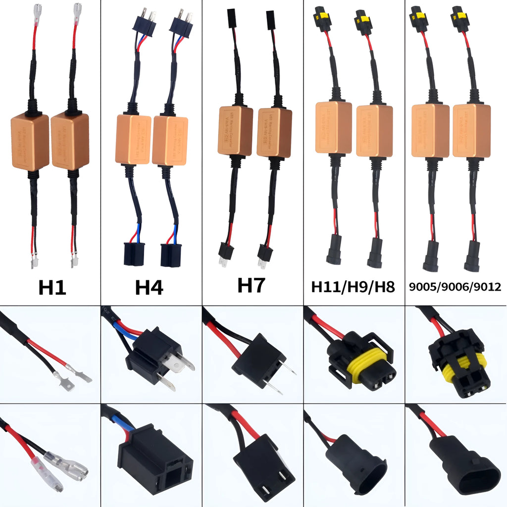 Black alloy H4 H7 H11 LED car headlight Canbus decoder for error code elimination