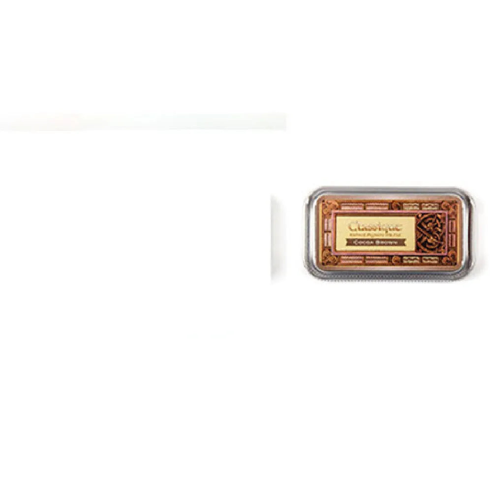 Rectangular oily ink pad for rubber stamps in five colours on a craft surface