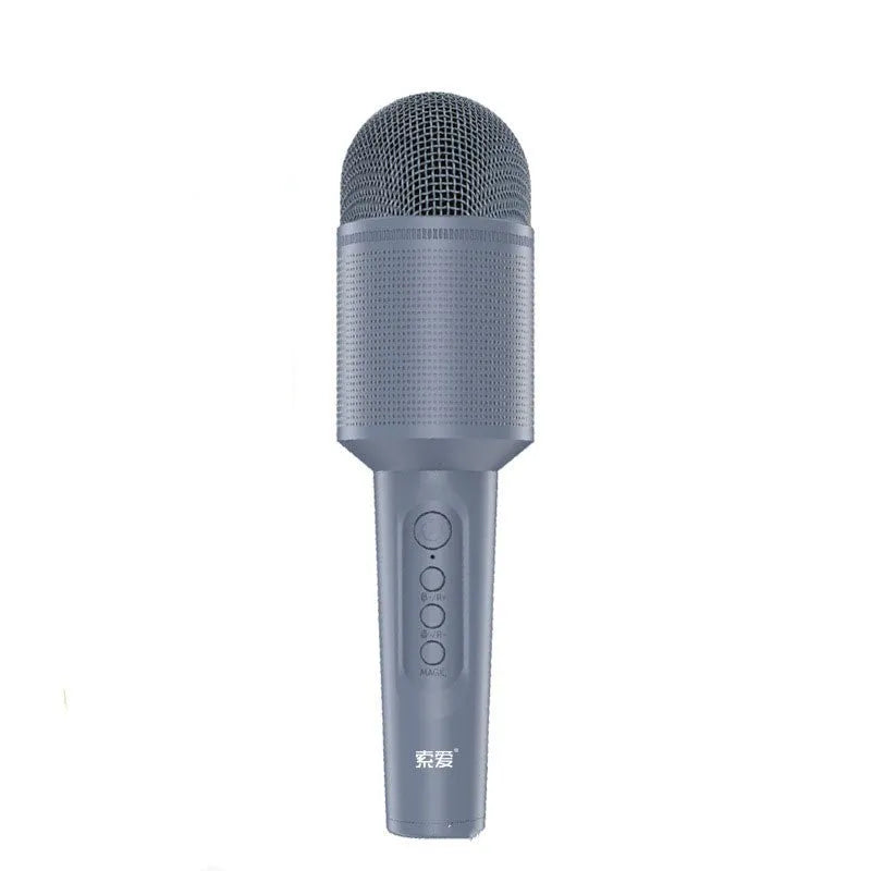 Wireless Bluetooth karaoke microphone in girly pink, sapphire blue, and mint green colour options