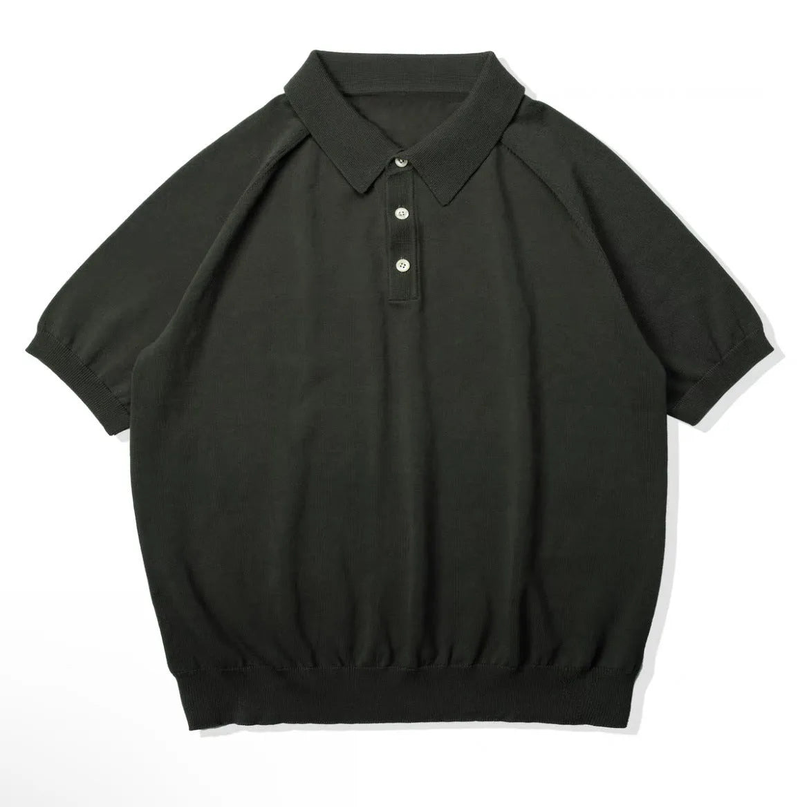 Retro slim fit short-sleeved cotton T-shirt shown in a solid colour on a model.