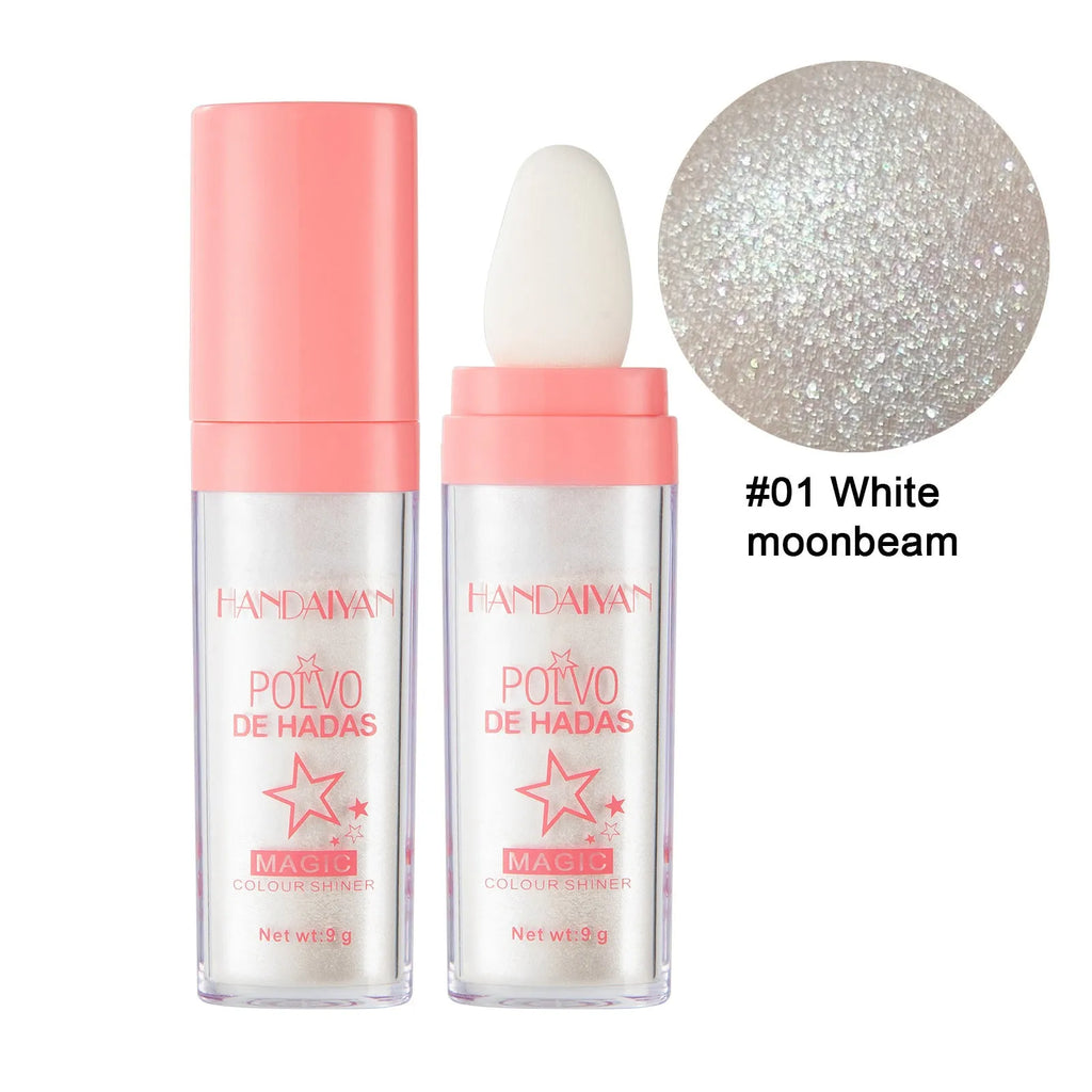 Body brightening highlighting powder in three colour options with compact case