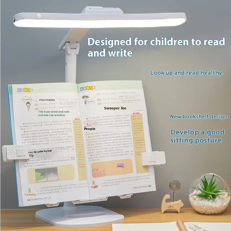 Multifunctional reading bookshelf table lamp with adjustable colour temperature settings and integrated storage
