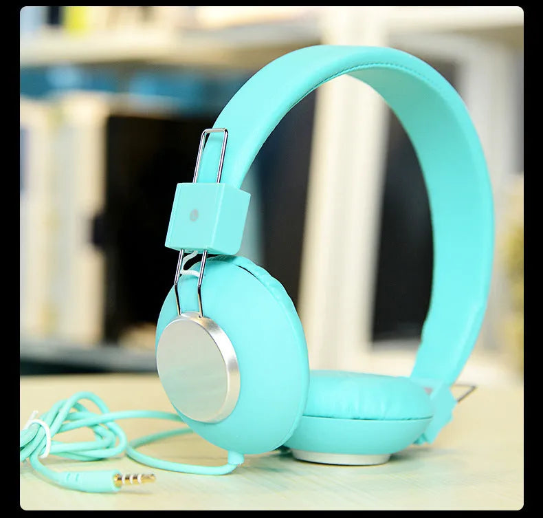 Wired sports earphones with head-mounted design and 3.5mm straight plug in multiple colour options