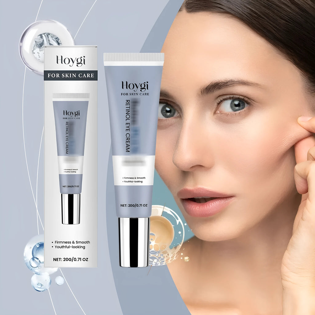 Three tubes of retinol eye cream, each 12.1cm long, containing 20g of moisturising treatment for the eye area.