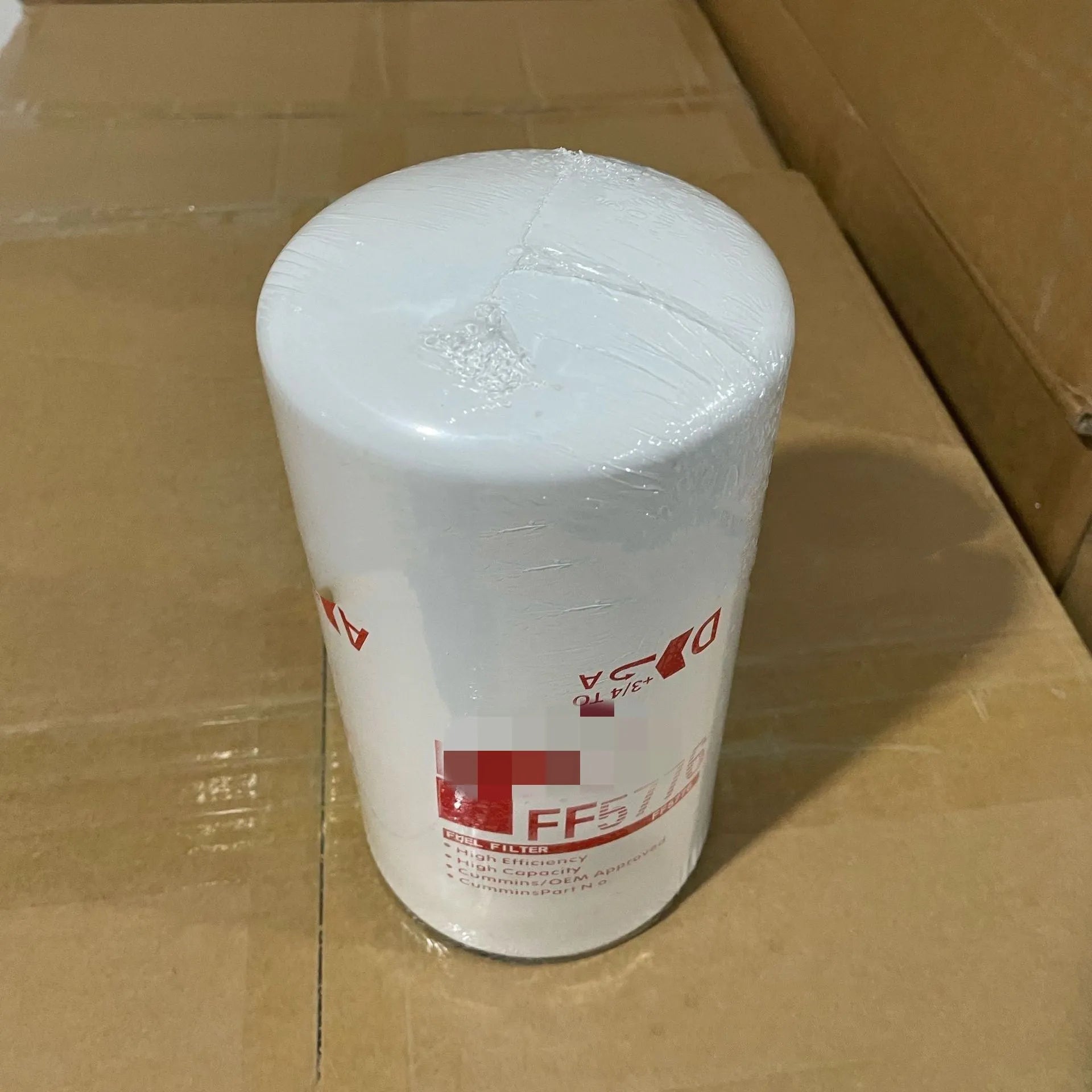 FF5776 white metal diesel fuel filter element with folding design for automotive engine systems