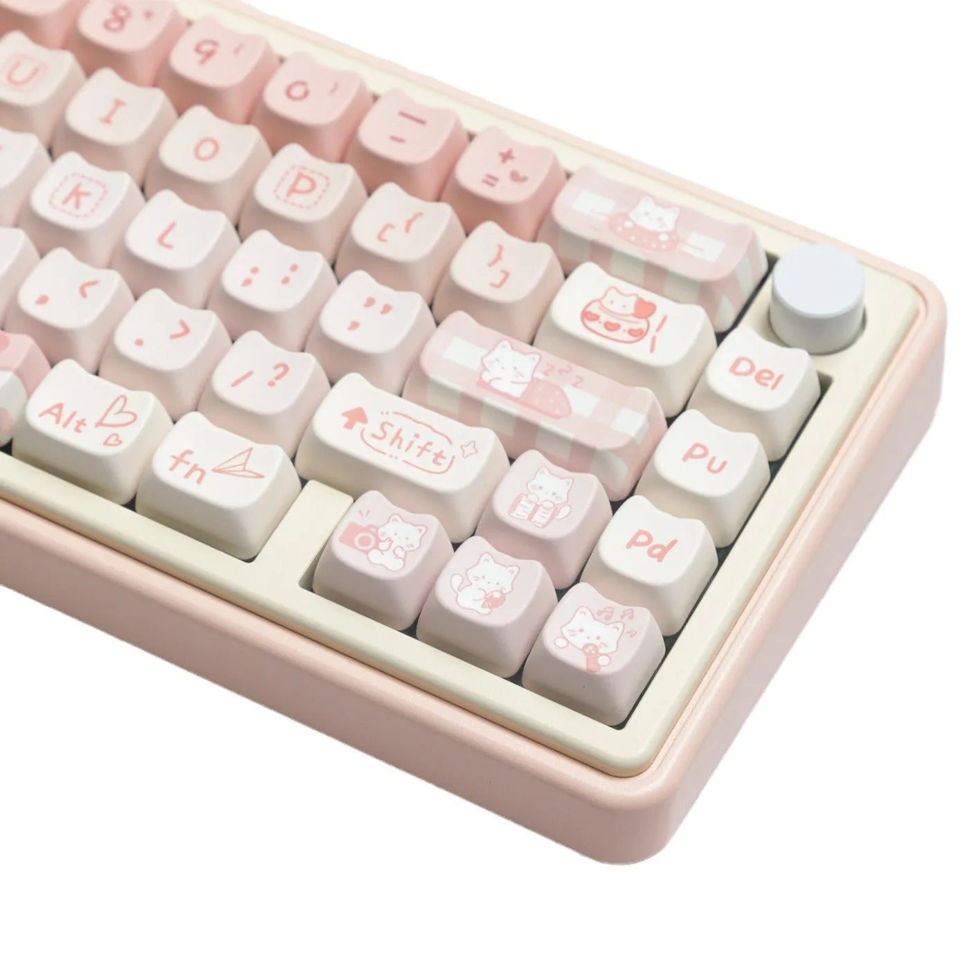 Full set of black PBT sublimation key caps for mechanical keyboards arranged in keyboard layout