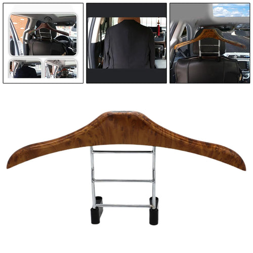 Wood yellow car clothes hanger with stainless steel frame for suits and shirts
