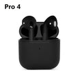 Pro4 Wireless Sports Bluetooth Headset in black or white, showing in-ear binaural design.