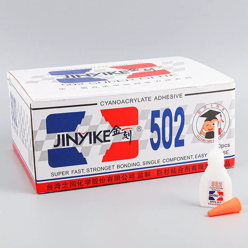 Tube of instant strong adhesive glue for shoe repairs in 3g or 8g size.