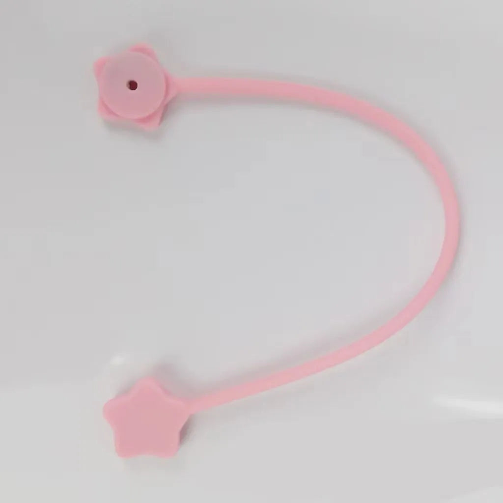 Silicone cable winder with magnet in assorted colours on a white background