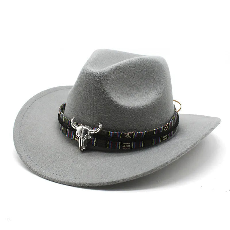 Polyester Western cowboy hat with bell crown in army green colour