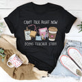 Black loose straight cut cotton summer t-shirt with short sleeves and round neck