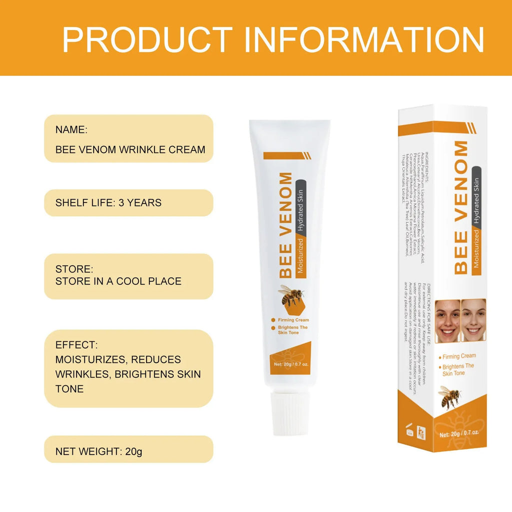 BEE Facial Neck Cream 20g skincare product with bee-themed packaging