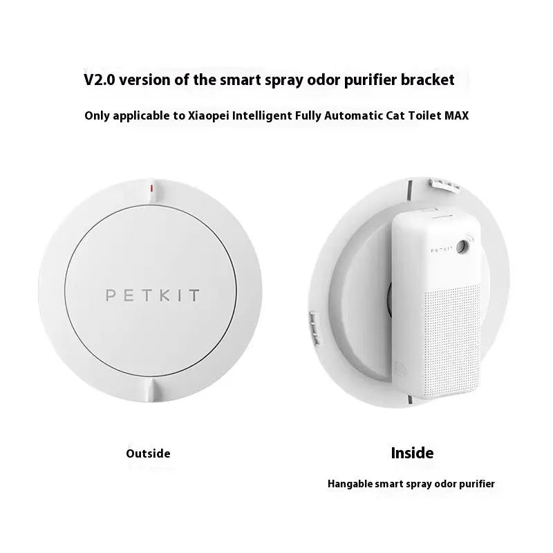 Smart spray pet odour removal machine with external bracket and purification liquid bottles