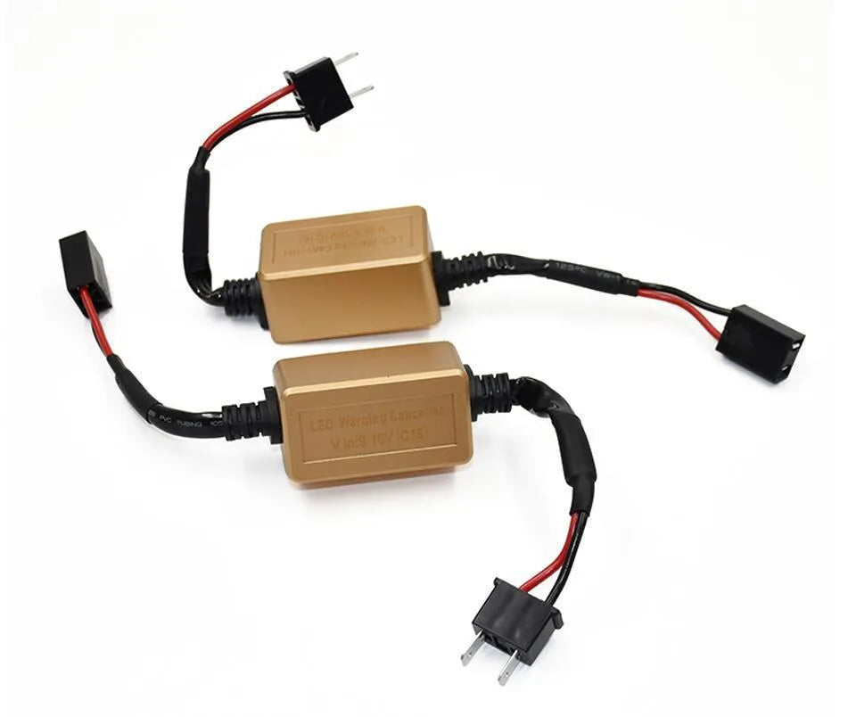 Black alloy H4 H7 H11 LED car headlight Canbus decoder for error code elimination