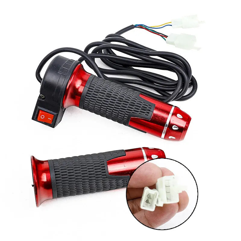 Three-speed rotating electric handle with speaker for three-wheel refuelling vehicle in gold red silver or black