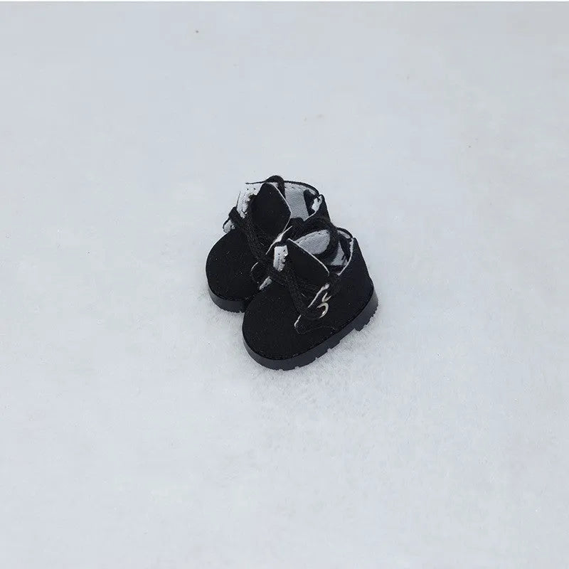 17cm fashion doll replacement shoes in multiple styles including black boots and pink heels