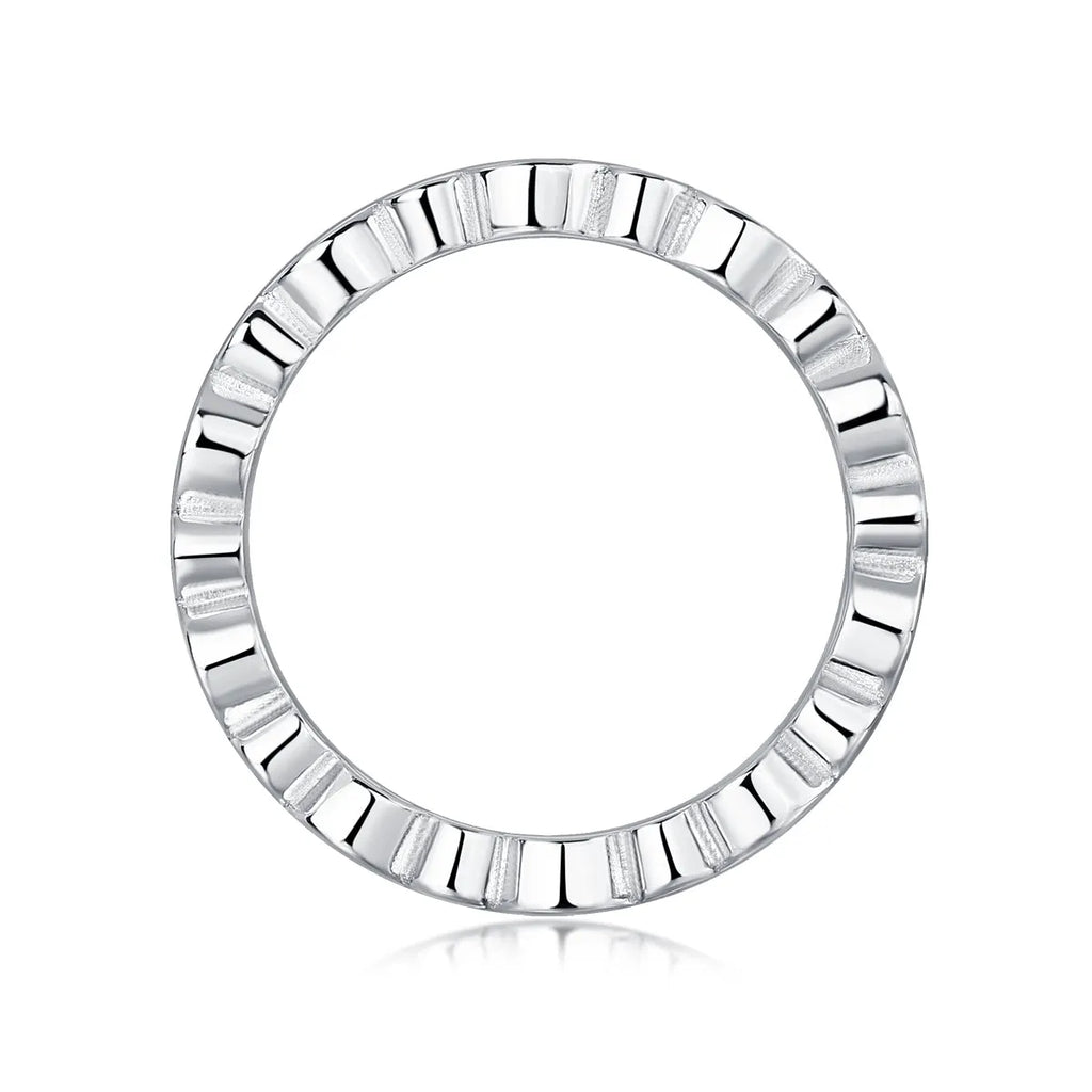 Starry Sky moissanite wedding ring set in S925 silver with platinum plating, gift box packaging, size 7