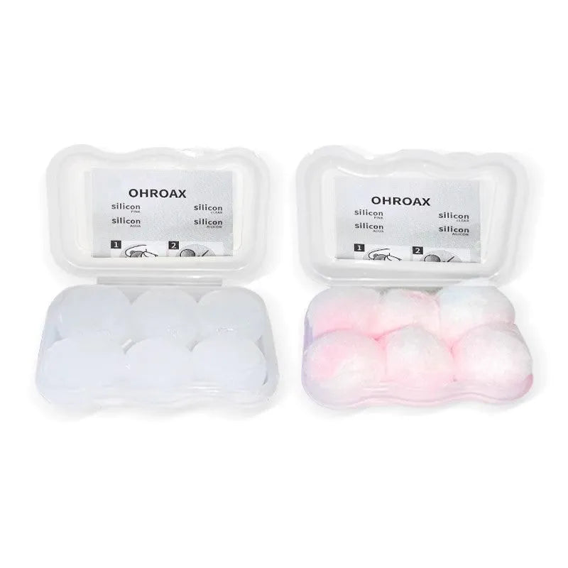 Pack of soundproof silicone earplugs for sleep anti-noise ladies comfort fit reusable swimming wading