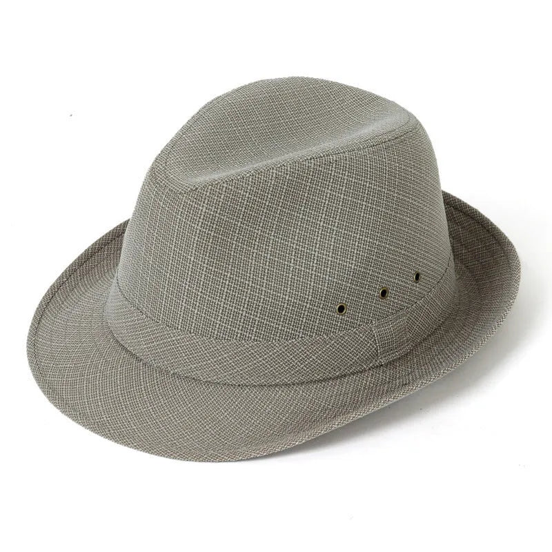 Men's thickened wool felt fedora hat showing classic trilby shape available in multiple colours with size tags
