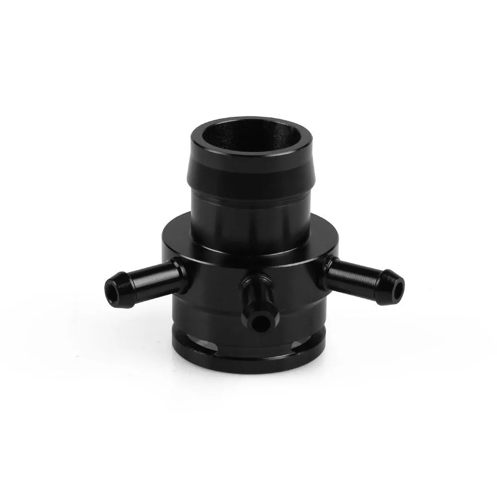 Black and titanium aluminium vacuum adapter tee for second generation engine vacuum systems