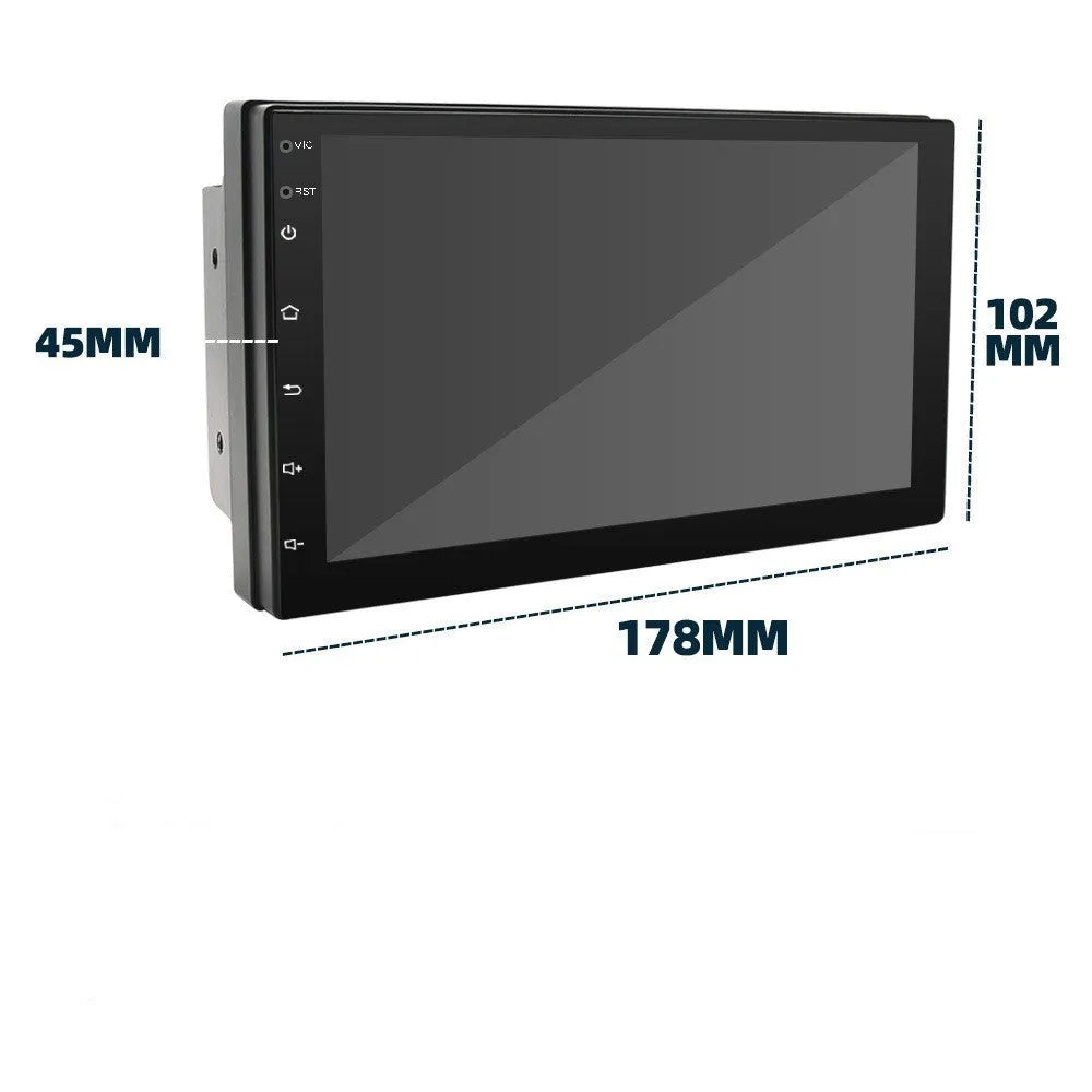 Black universal CarPlay MP5 navigation radio with 7-inch screen for manual transmission vehicles