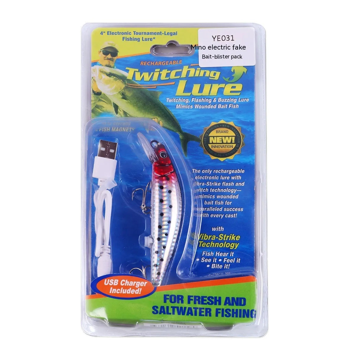 Floating mino electric USB bait lamp with colourful luminous simulation design