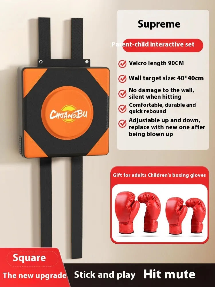 Wall mounted PU leather boxing sandbag punching target for home fitness training