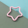 Zinc alloy five-pointed star keychain in a choice of macaron colours for bag decoration.